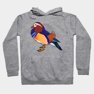 Drawing of mandarin duck Hoodie